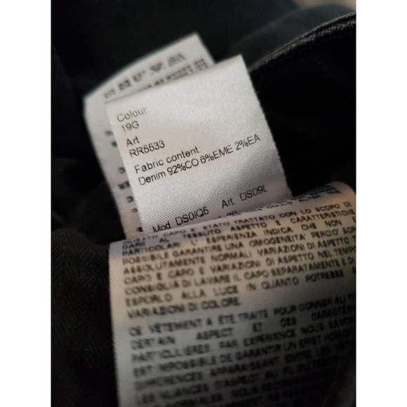 R13 Boy Skinny Jeans in Albany Black Denim Sz 25 R13W0086-230 Mid-Rise (E - Picture 5 of 10